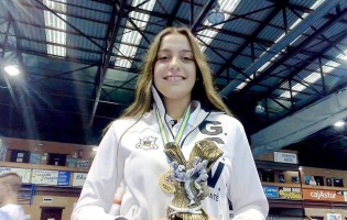 Rita Oliveira no I Torneio de Karaté da Madeira