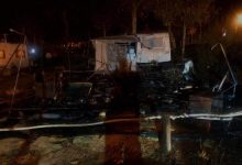 Incêndio destrói Roulotte Snack-Bar no recinto da feira semanal da Estela na Póvoa de Varzim