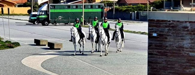 GNR a cavalo para evitar propagação de Covid-19 na freguesia de Mindelo em Vila do Conde