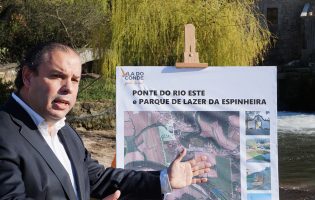 Candidato do PSD Pedro Soares à Câmara de Vila do Conde apresenta nova ponte sobre o rio Este