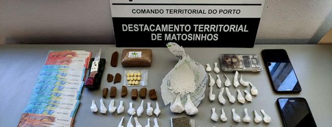 Homem e mulher detidos pela GNR por tráfico de droga na freguesia de Gião em Vila do Conde
