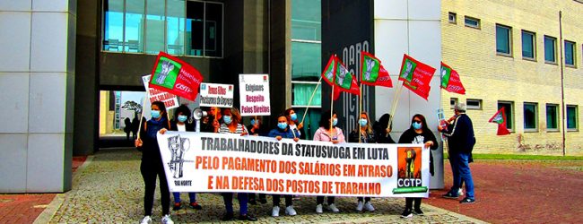 PCP questiona Governo sobre trabalhadores do IPP  sem salários manifestantes em Vila do Conde