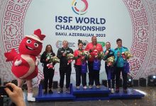 Inês Barros e João Paulo Azevedo campeões do mundo de fosso olímpico em Baku no Azerbaijão