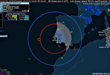 Sismo de magnitude 5.3 na escala de Richter ao largo de Sines sentido de Norte a Sul de Portugal