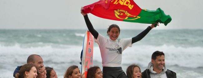 Atleta vilacondense Luana Dourado campeã europeia júnior de bodyboard em Carcavelos