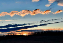 Nuvem rara ‘Helix Cloud’ sobrevoa céu da freguesia de Vila Chã em Vila do Conde