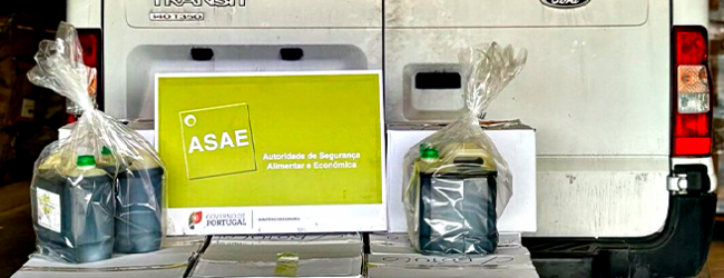 ASAE apreende 1.500 litros de óleo dissimulado de azeite nas cidades de Barcelos e Póvoa de Varzim