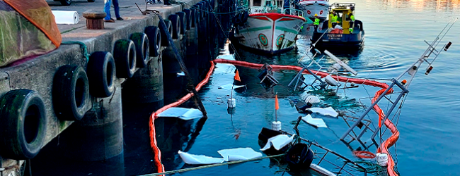 Embarcação de pesca da Póvoa de Varzim sem tripulantes afundou-se no porto de Matosinhos