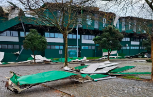 Utilização do estádio do Rio Ave em risco após danos causados por tempestade em Vila do Conde