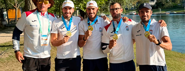 Canoístas Fernando Pimenta, José Ramalho, Rui Lacerda e Ricardo Coelho Campeões do Mundo