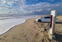 Imagem de posto “Supercharger” da Tesla na praia da Azurara em Vila do Conde é verdadeira?