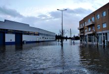 Subida do caudal do rio Ave e cheias causam inundações na Zona Industrial de Vila do Conde