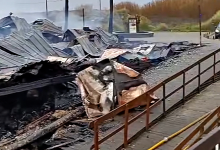 Incêndio destrói por completo restaurante de praia na marginal de Labruge em Vila do Conde